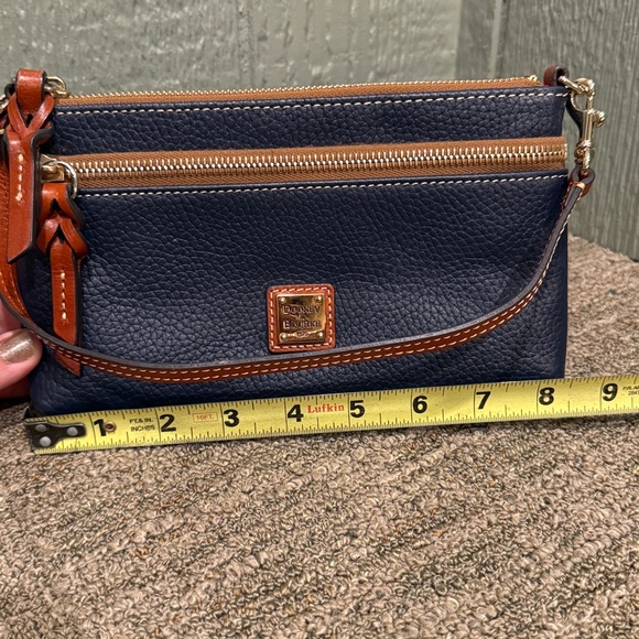 Dooney & Bourke Navy and Brown Wristlet - Picture 6 of 8